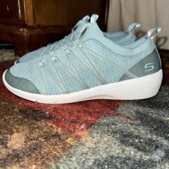 Skechers Light Blue Knit Sneakers - Picture 4 of 9